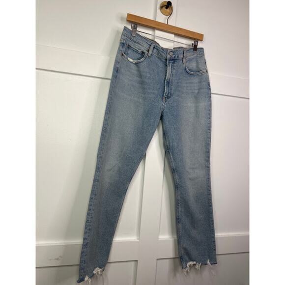 NEW Agolde Merrel Mid Rise Denim Straight Jeans in wash Astray Size: 31 - Picture 3 of 9